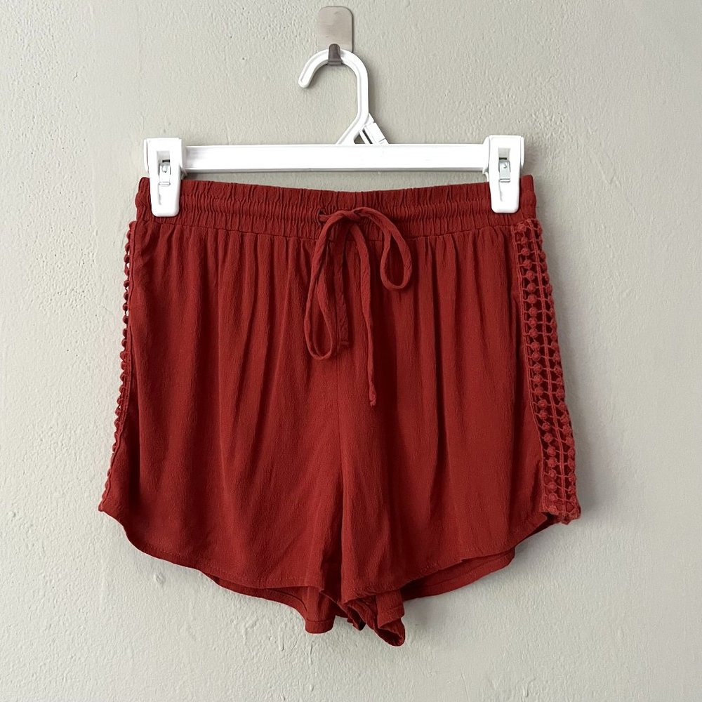 Forever 21 Burnt Orange Drawstring Shorts